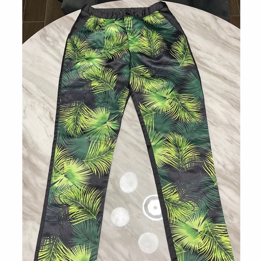 Satin palm pants